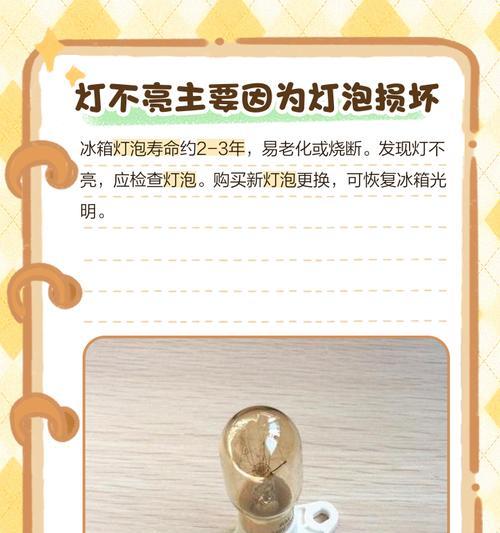 分体冰箱灯不亮的解决方法（如何修复分体冰箱灯不亮的问题）