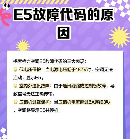 志高空调E5故障原因与解决方法（分析志高空调E5故障原因，提供有效解决方案）