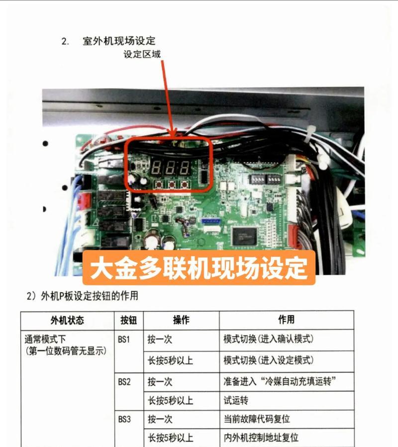 大金空调中央空调维修代码解析（深入理解大金空调中央空调维修代码）