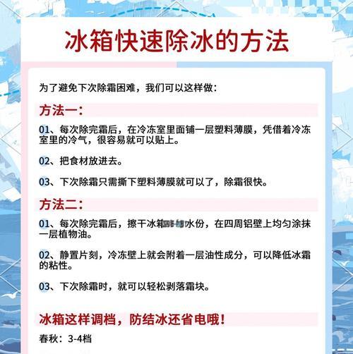 冰柜旁边结冰的处理方法（保持冰柜旁边的空间通风干燥）